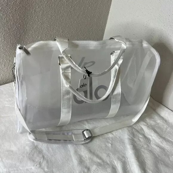 ALO YOGA Sheer Duffle Bag White - Picture 3 of 8